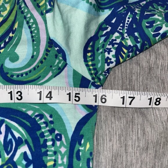 Lilly Pulitzer Rossmore T-Shirt Poolside Blue Keep It Current Dress Size XXS - Picture 7 of 8